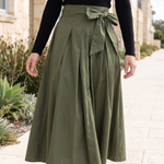 Solid Swing Maxi Skirt — outdoor styling