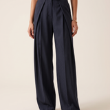 Striped Pleated Trousers with High Waist – primary product view