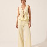 Striped V Neck Blouse and Wide Leg Trouser Set – primary product view