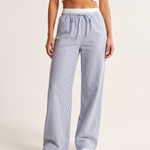 Striped Wide Leg Trousers with Woven Finish – primary product view
