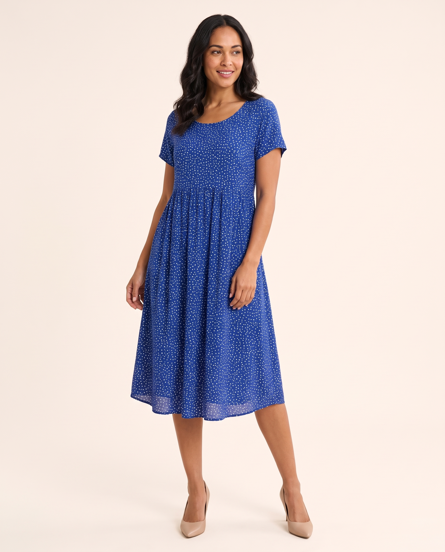 Summer Midi Dress with Relaxed Fit — Royal Blue studio