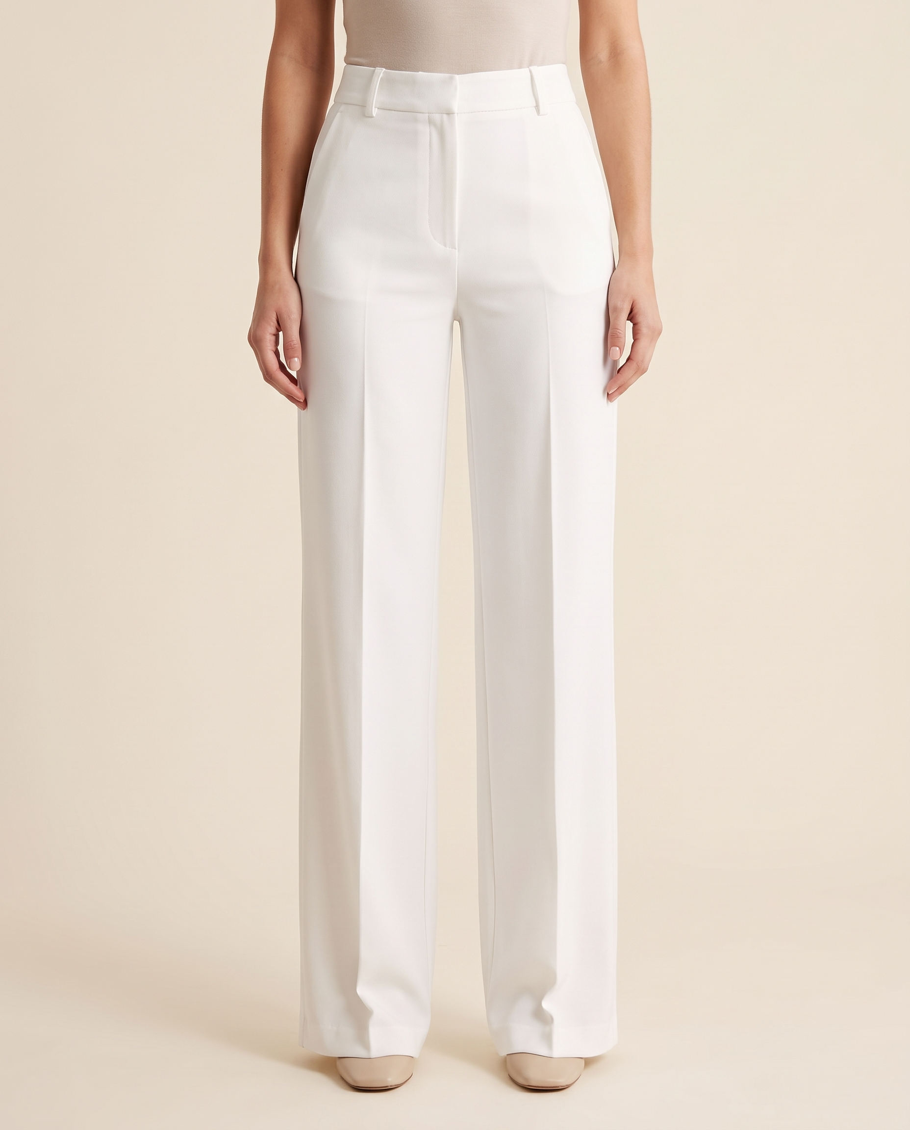 Tailored Straight-Cut Pants — product view