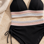 Textured Bikini Set with High Waist Brief – product detail view 1