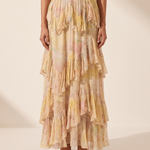 Tiered Ombre Print Maxi Skirt – primary product view