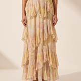 Tiered Ombre Print Maxi Skirt – primary product view