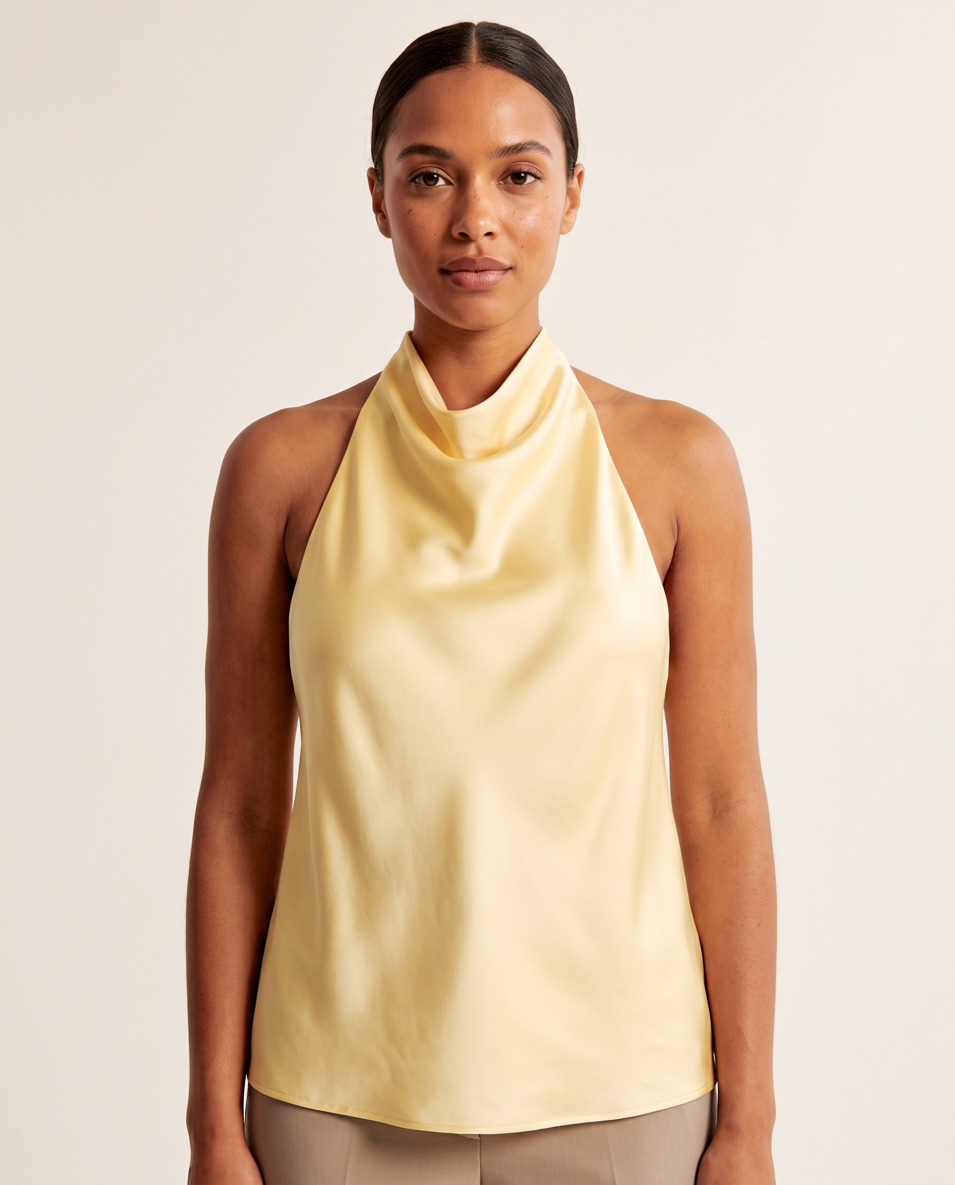 Satin Halter Top with Open Back – primary product view