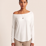 Off Shoulder Long Sleeve Top with Relaxed Fit – primary product view