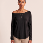 Off Shoulder Long Sleeve Top with Relaxed Fit – product detail view 2