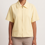 Cropped Varsity Jacket with Zip Front – alternate product view
