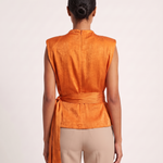 Sleeveless Satin Top with Side Tie – alternate product view