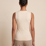 Ruched High Neck Tank Top with Pleated Body – alternate product view