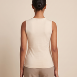 Ruched High Neck Tank Top with Pleated Body – alternate product view