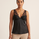 Lace Panel Cami Top with Deep V Neck – primary product view