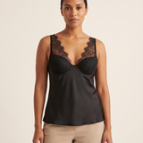 Lace Panel Cami Top with Deep V Neck – primary product view
