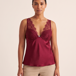 Lace Panel Cami Top with Deep V Neck – product detail view 4