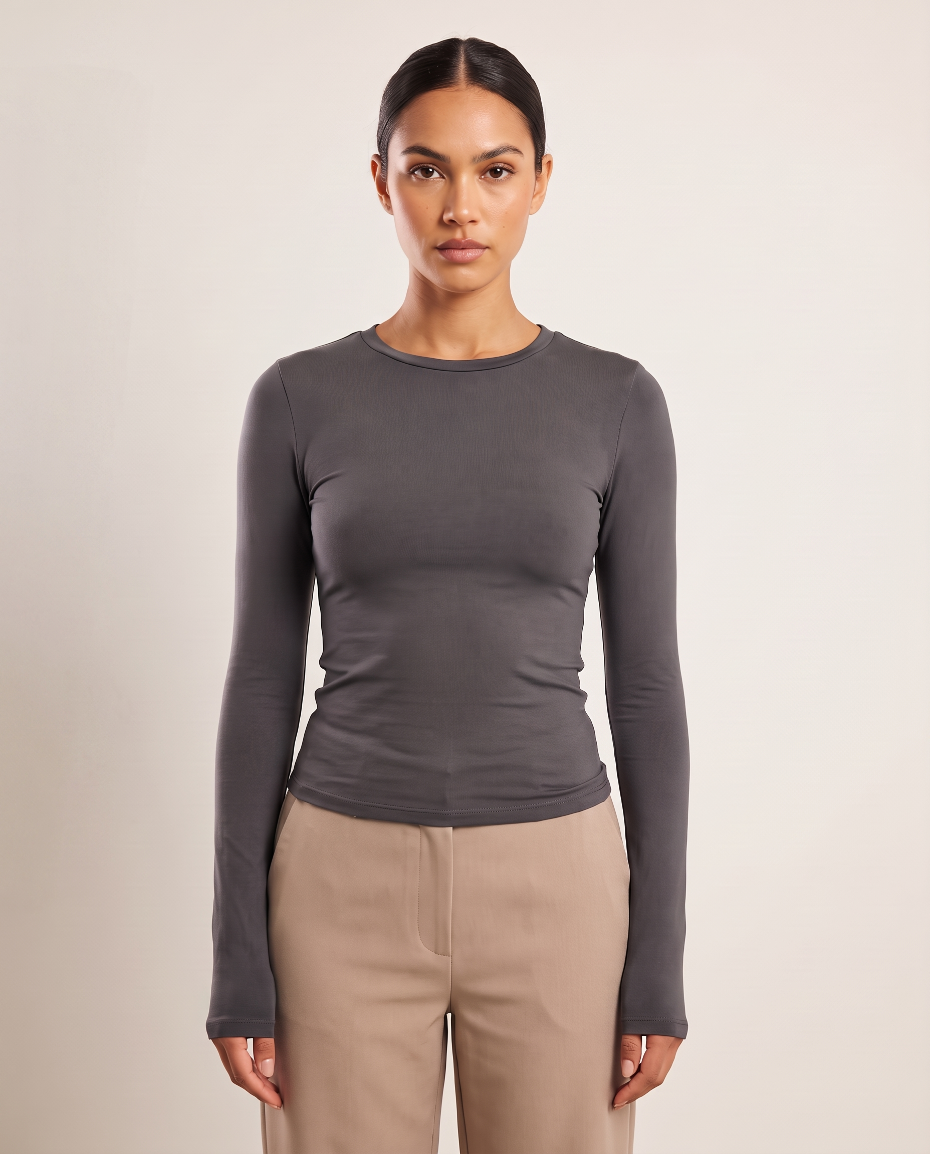 Long Sleeve Basic Top with Regular Fit – primary product view