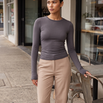 Long Sleeve Basic Top with Regular Fit – product detail view 1