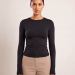Long Sleeve Basic Top with Regular Fit – product detail view 2