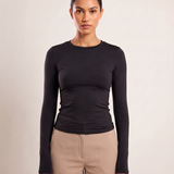 Long Sleeve Basic Top with Regular Fit – product detail view 2