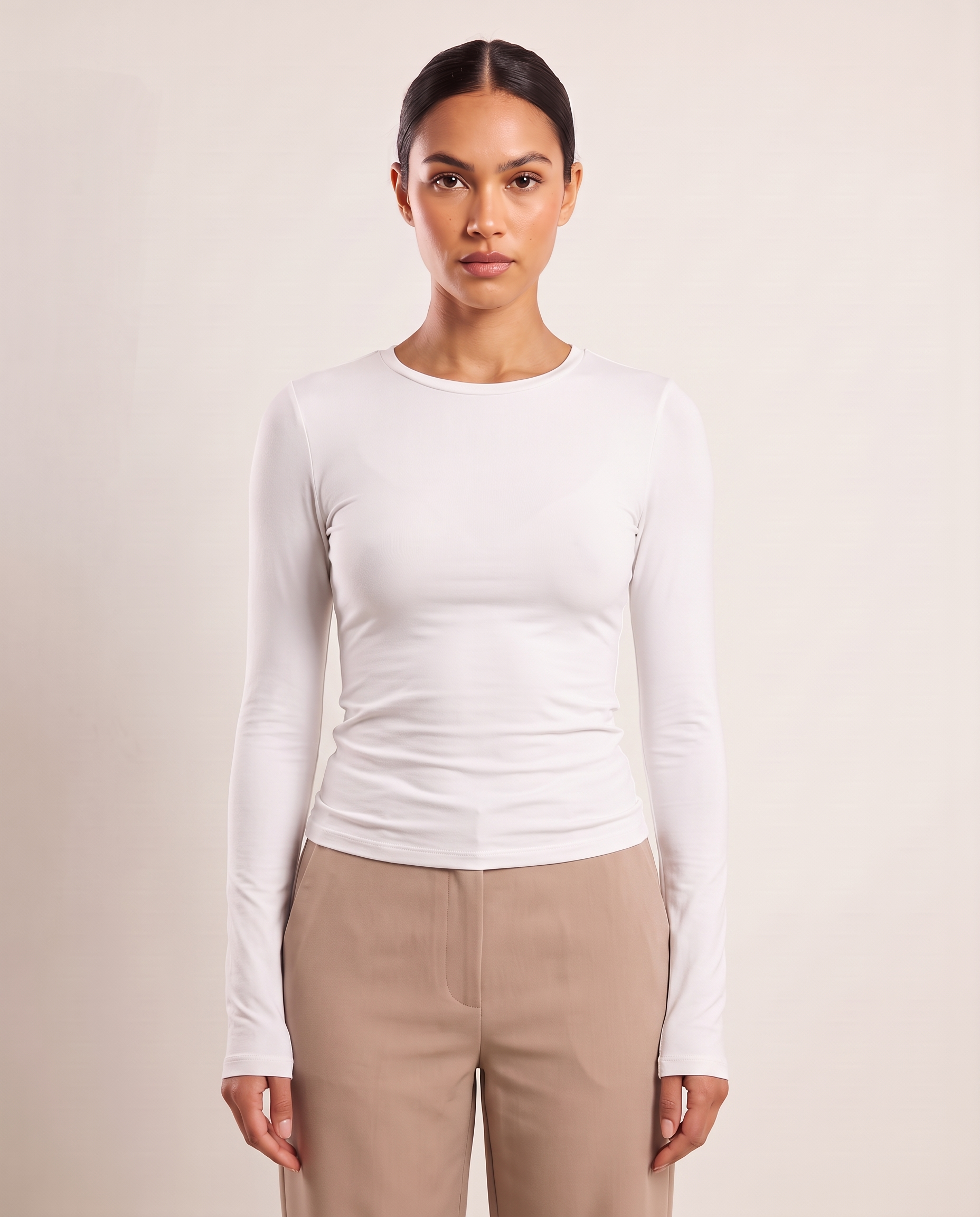 Long Sleeve Basic Top with Regular Fit – product detail view 3
