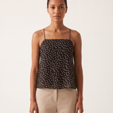 Polka Dot Chiffon Cami with Tie Back and Asymmetric Hem – product detail view 3