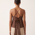 Polka Dot Chiffon Cami with Tie Back and Asymmetric Hem – alternate product view