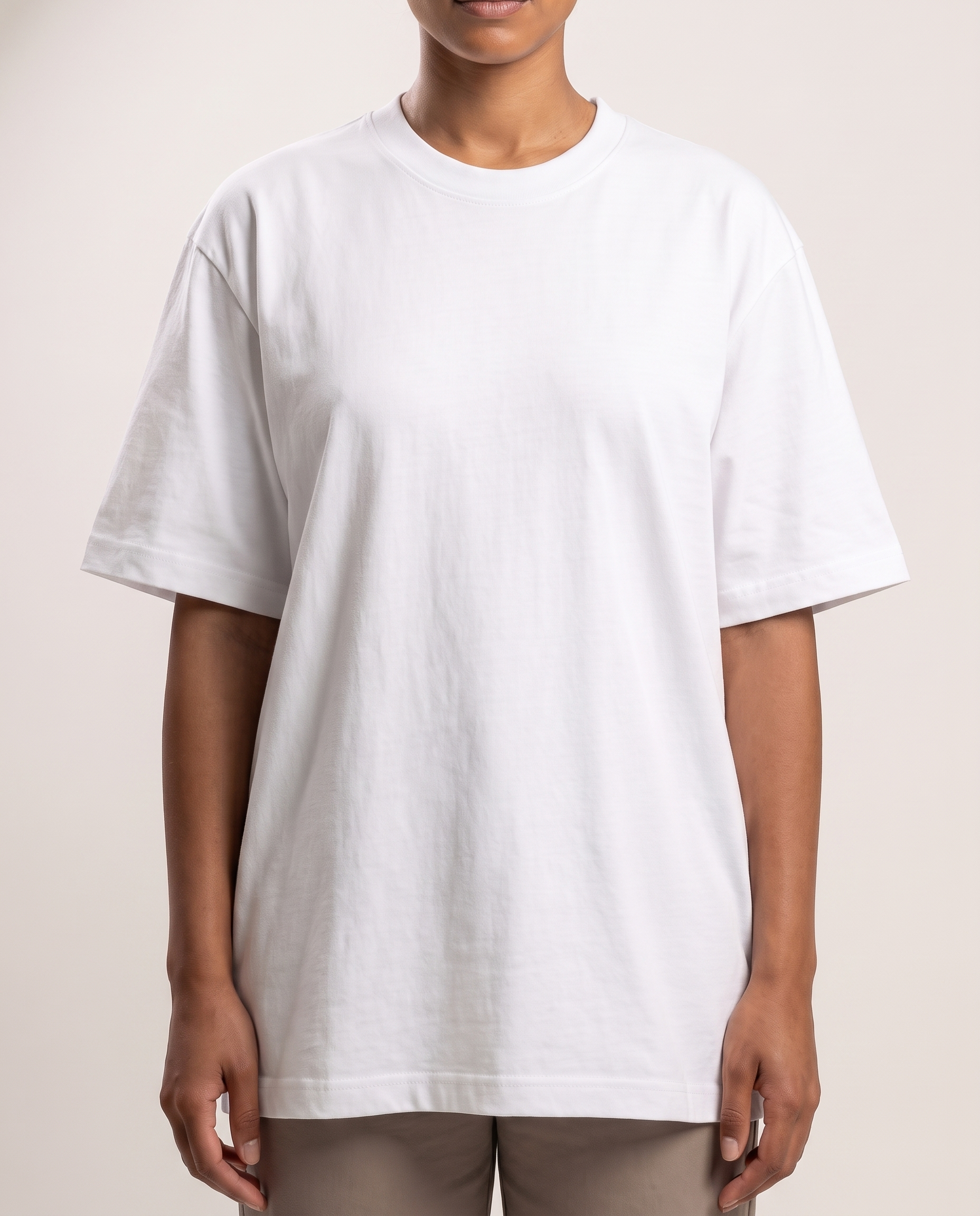 Oversized Drop Shoulder T Shirt with Relaxed Fit – alternate product view