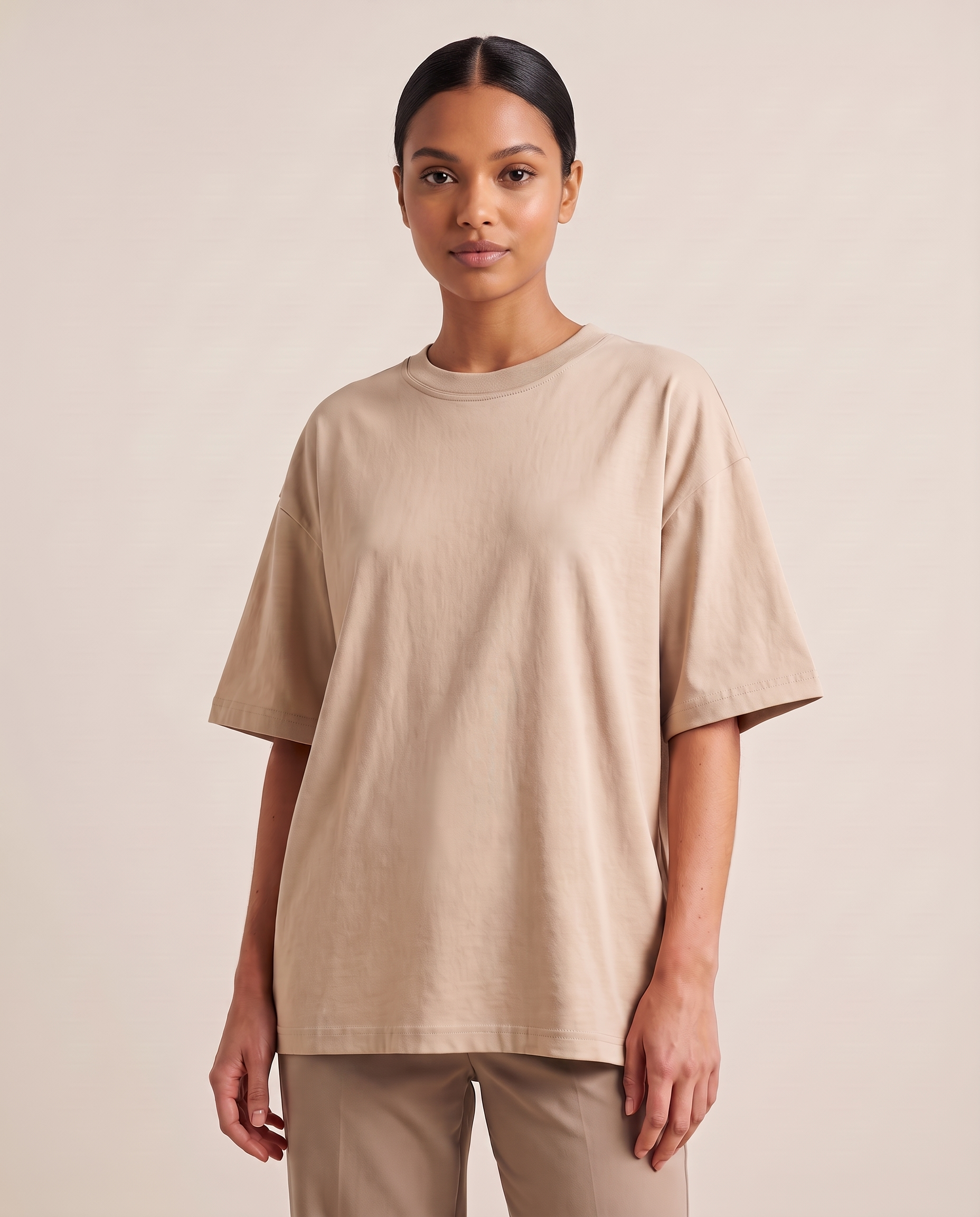 Oversized Drop Shoulder T Shirt with Relaxed Fit – product detail view 2