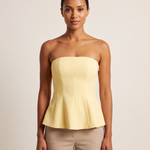 Ruffle Trim Bustier Top with Tube Neckline – primary product view