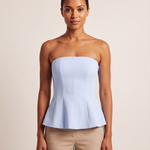 Ruffle Trim Bustier Top with Tube Neckline – product detail view 3