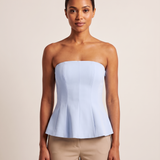 Ruffle Trim Bustier Top with Tube Neckline – product detail view 3