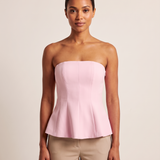 Ruffle Trim Bustier Top with Tube Neckline – product detail view 4