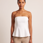 Ruffle Trim Bustier Top with Tube Neckline – product detail view 5