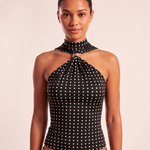 Halter Crop Top with Twist Front and Metal Ring – product detail view 4