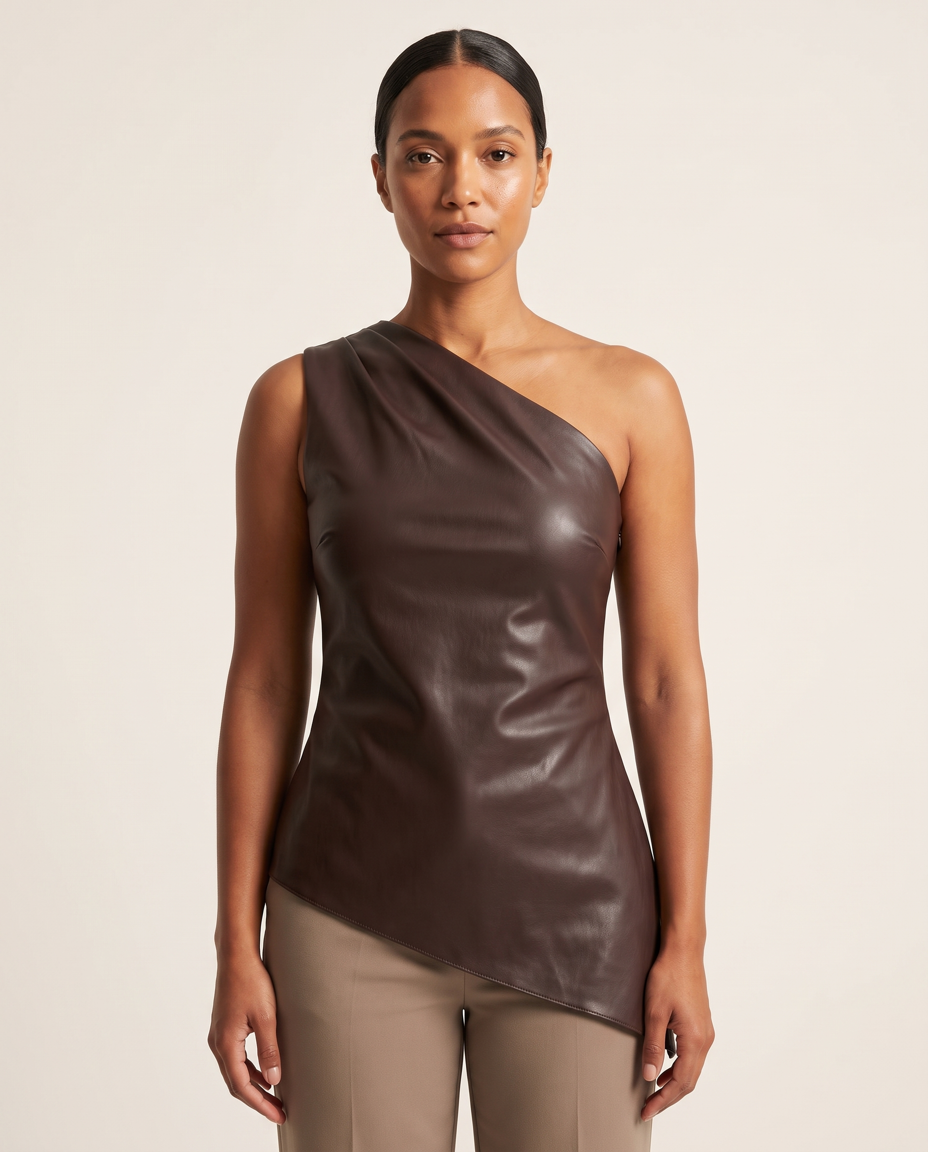 One Shoulder Top with Asymmetric Hem – primary product view
