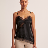 Lace Trim Long Sleeve Top with Round Neck – product detail view 3