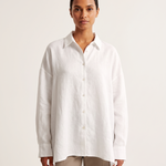 Oversized Linen Shirt with Button Front – primary product view