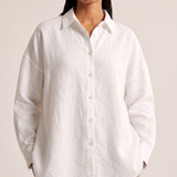 Oversized Linen Shirt with Button Front – alternate product view