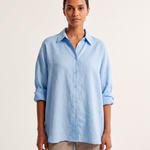 Oversized Linen Shirt with Button Front – product detail view 3