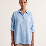 Oversized Linen Shirt with Button Front – product detail view 3