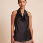 Satin Halter Top with Open Back – product detail view 3
