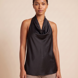 Satin Halter Top with Open Back – product detail view 3