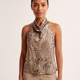 Satin Halter Top with Open Back – product detail view 5