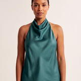 Satin Halter Top with Open Back – product detail view 6