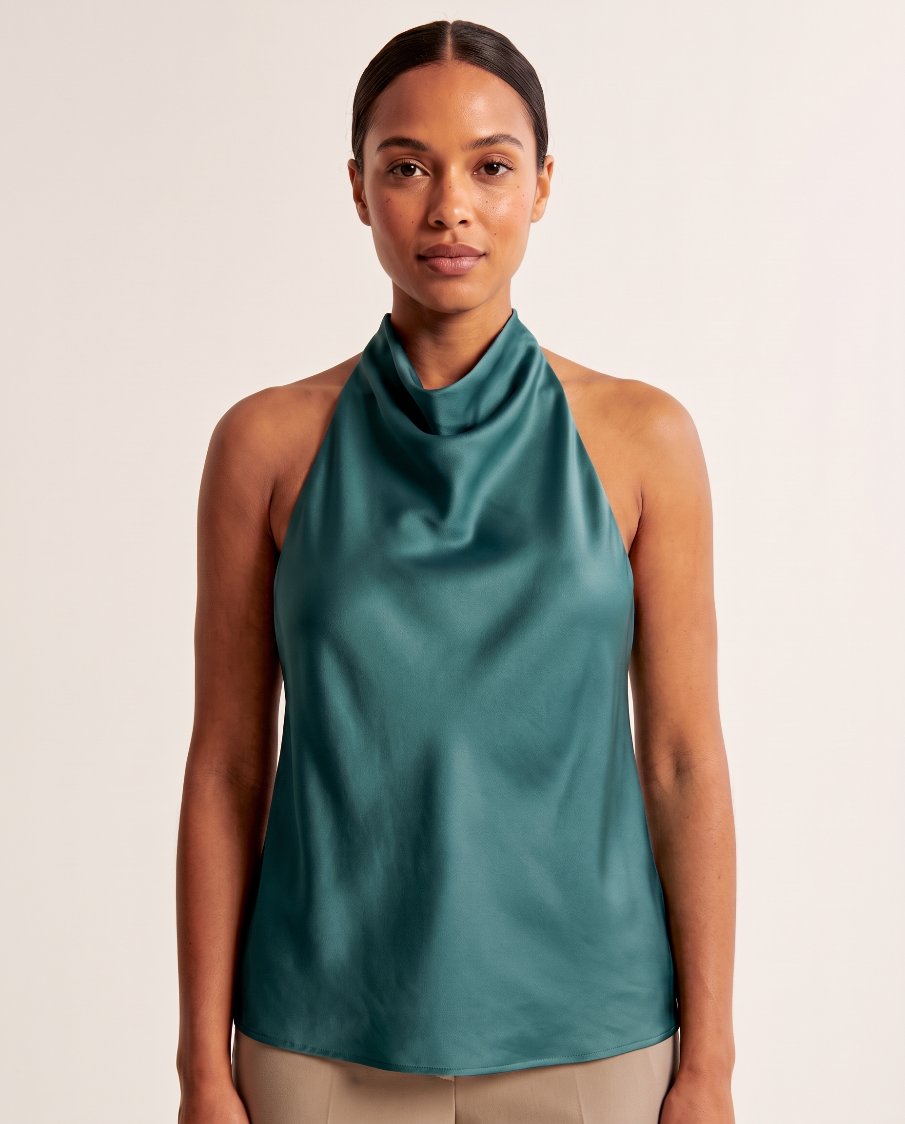 Satin Halter Top with Open Back – product detail view 6