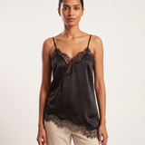 Asymmetric Lace Tank Top with V Neck and Open Back – primary product view