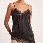 Asymmetric Lace Tank Top with V Neck and Open Back – alternate product view