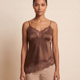 Asymmetric Lace Tank Top with V Neck and Open Back – product detail view 2