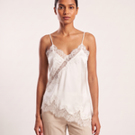 Asymmetric Lace Tank Top with V Neck and Open Back – product detail view 4