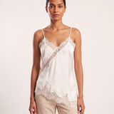 Asymmetric Lace Tank Top with V Neck and Open Back – product detail view 4